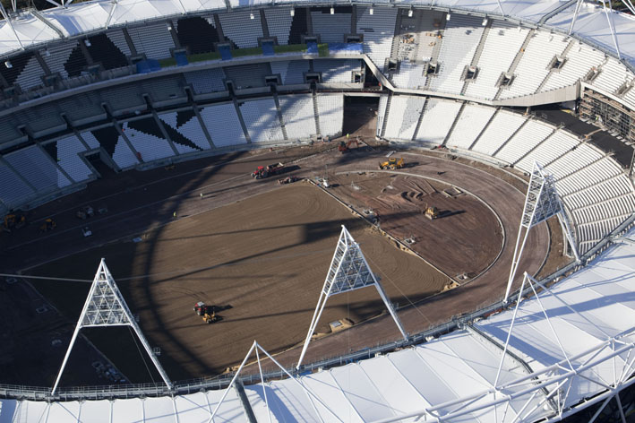 Olimpic Stadium. Aerial view of the Olympic Stadium. Taken on 11 Nov 10 by Anthony Charlton